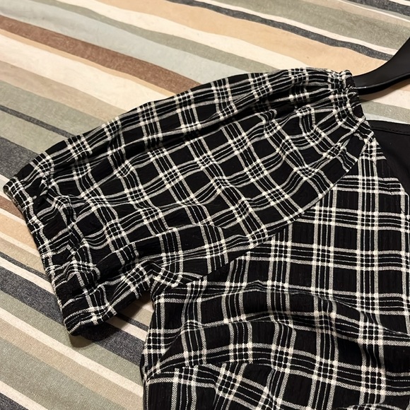 Cute Ann Taylor Loft Black/White Plaid Dress - NWT - XS Petite - Picture 7 of 8